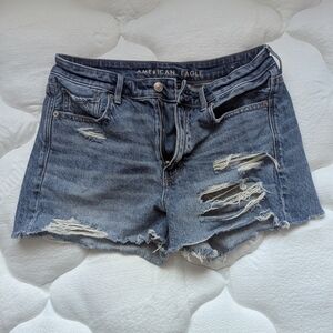 American Eagle Outfitters Distressed Blue Jean Shorts
